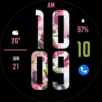 Flower Digital XL Watch Face