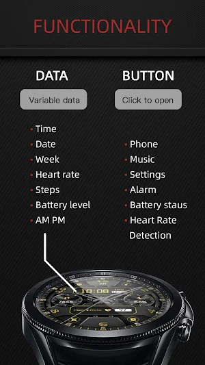 Yellow Function For Wear OS Screenshot 1