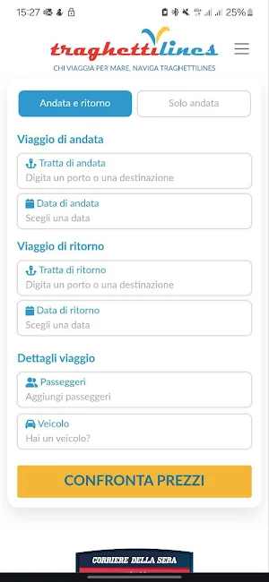 Traghettilines App Screenshot 0