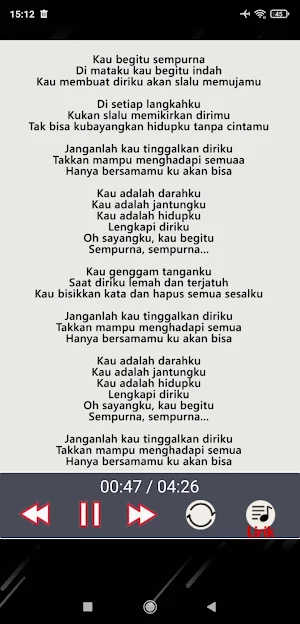 Kumpulan lagu enak dan lirik offline Screenshot 1