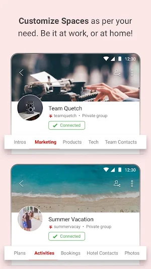 Spaces - Made in India Messenger and Organizer Screenshot 3