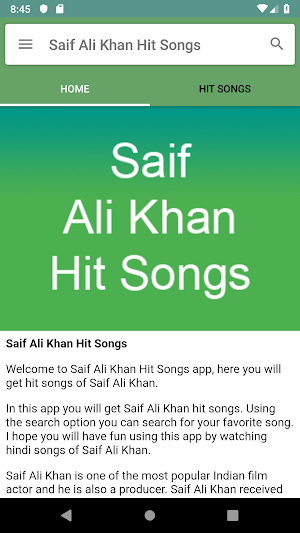 Saif Ali Khan Hit Songs Screenshot 1