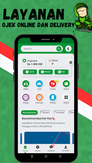 Kulino - Ojek & Food Delivery Screenshot 0