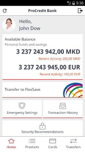 ProCredit Mobile Banking Macedonia Screenshot 1