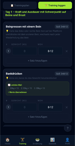AI Trainer — Workout Planner Screenshot 1