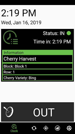 MobileClock Work Time Tracking Screenshot 1