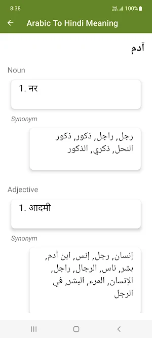 Arabic To Hindi Dictionary Screenshot 2