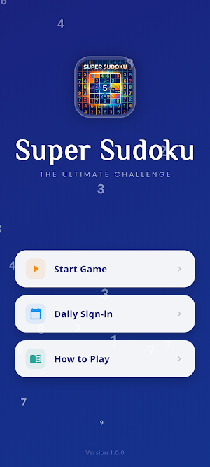 Super Sudoku:Logic Brain Game Screenshot 0