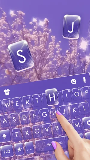 Purple Aesthetic Keyboard Background Screenshot 1
