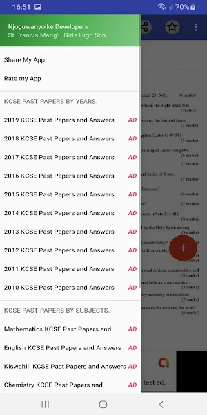 KCSE C.R.E PAST PAPERS, QUESTIONS + ANSWERS. Screenshot 3