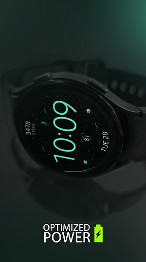 Battery v6 minimal watch face Screenshot 1
