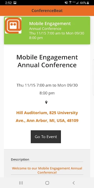 R@H ConferenceBeat Event App Screenshot 1