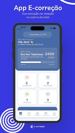E-correção: app do aluno Screenshot 0