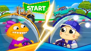 MonMon & Ziz: Kids Car Racing Screenshot 0
