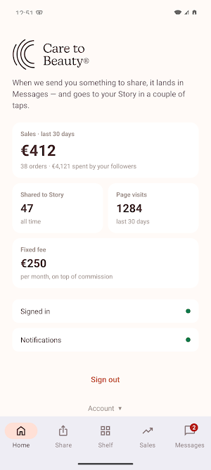 Care to Beauty Creators Screenshot 1