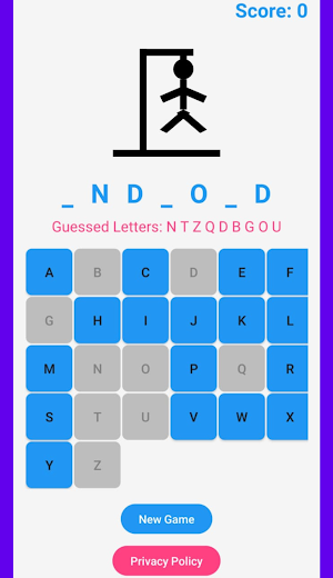 Classic Hangman Game Screenshot 2