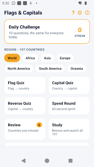 Flags & Capitals: Geo Quiz Screenshot 0