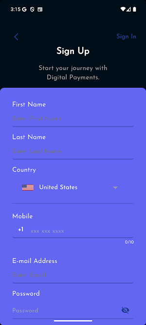 Digital Payments Screenshot 1