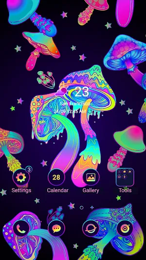 Colorful Mushroom - Wallpaper Screenshot 1