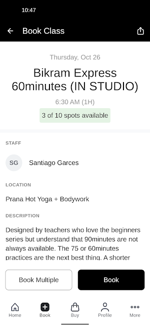 Prana Hot Yoga + Bodywork Screenshot 2