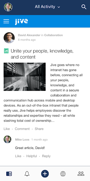 Jive for Mobile Screenshot 0