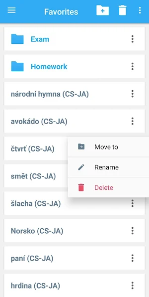 Japanese-Czech Dictionary Screenshot 3
