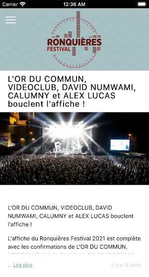 Ronquières Festival Screenshot 0