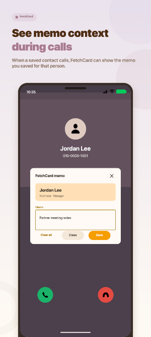 FetchCard - Scan & Caller ID Screenshot 3