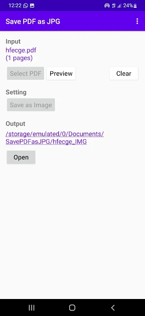 Save PDF As JPG Image Screenshot 0
