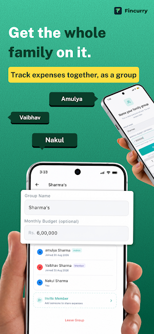Fincurry: Family Expense App Screenshot 3
