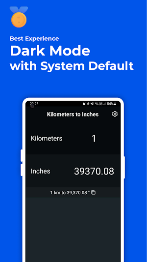 Kilometers to Inches Converter Screenshot 3