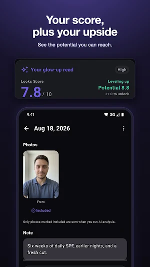 LooksGauge: AI Glow Up Coach Screenshot 0