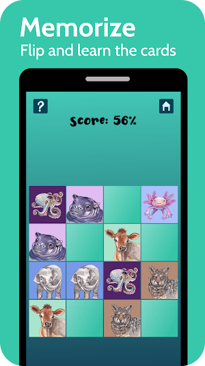 Animal Memory Match - Brain Ga Screenshot 0