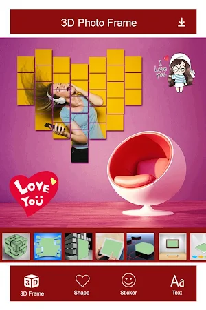 3D Photo Frame : Photo Editor Screenshot 3
