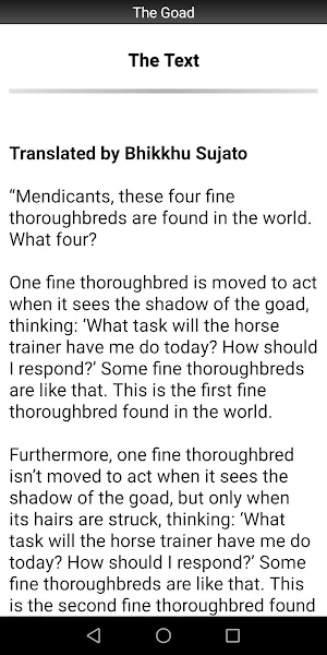 The Goad Sutta - Buddhism Screenshot 1