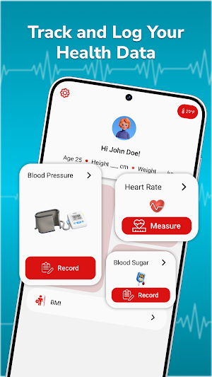 Blood Pressure, Sugar Tracker Screenshot 1