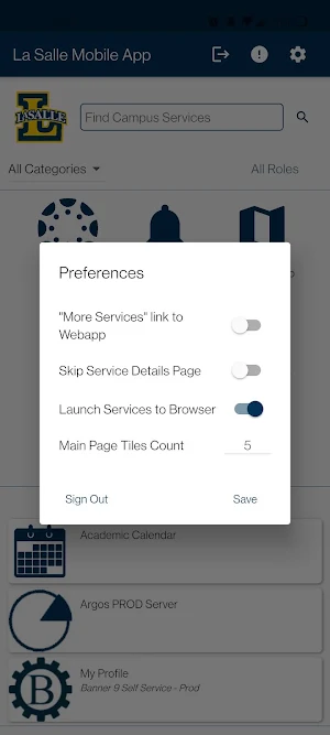 La Salle University Screenshot 2