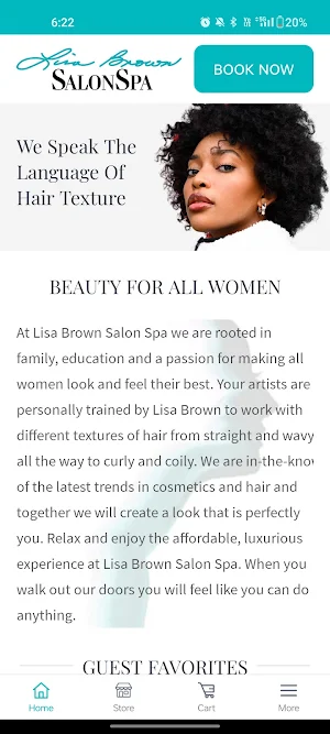 Lisa Brown SalonSpa Screenshot 0