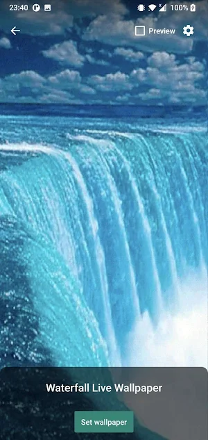 Waterfall Live Wallpaper Sound Screenshot 2