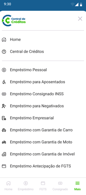 Central de Créditos Empréstimo Screenshot 1