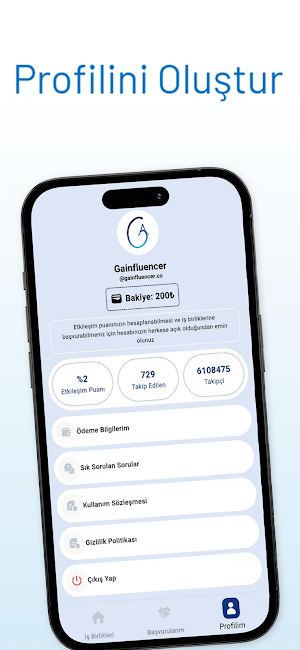 Gainfluencer Screenshot 2