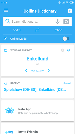 German-Spanish Dictionary Screenshot 2