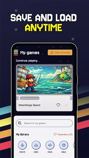 Game Emulator: GBA Advance Screenshot 1