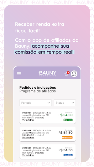 Bauny - Programa de afiliados Screenshot 0