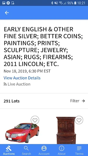 Winter Associates Live Bidding Screenshot 0