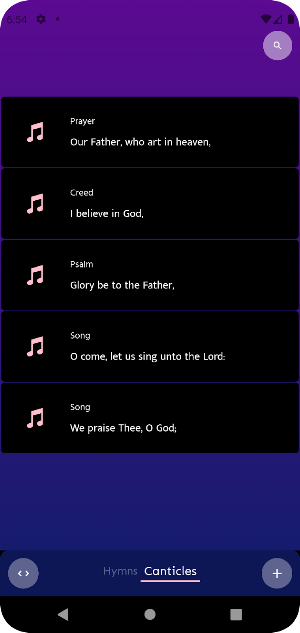 Brotherhood Church Hymnal Screenshot 1