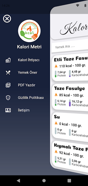 Kalorimetri Screenshot 2
