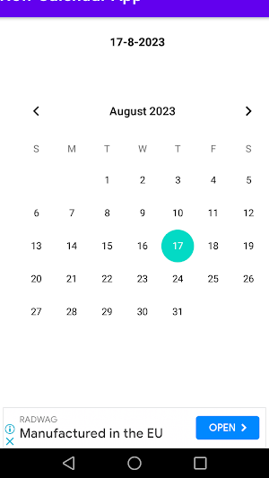 Calendar View Screenshot 3