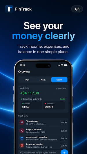 FinTrack — Money Manager Screenshot 0