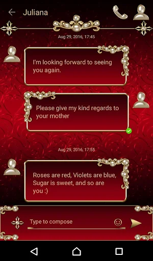 Virgin Mary Red Go SMS theme Screenshot 0